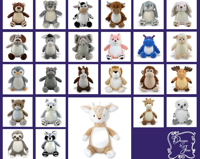 Deer Personalized Stuffed Animal - Personalized Birth Stats Stuffed Animal - Monogramed Stuffed Animal - Embroidered Animal w/Name -Keepsake