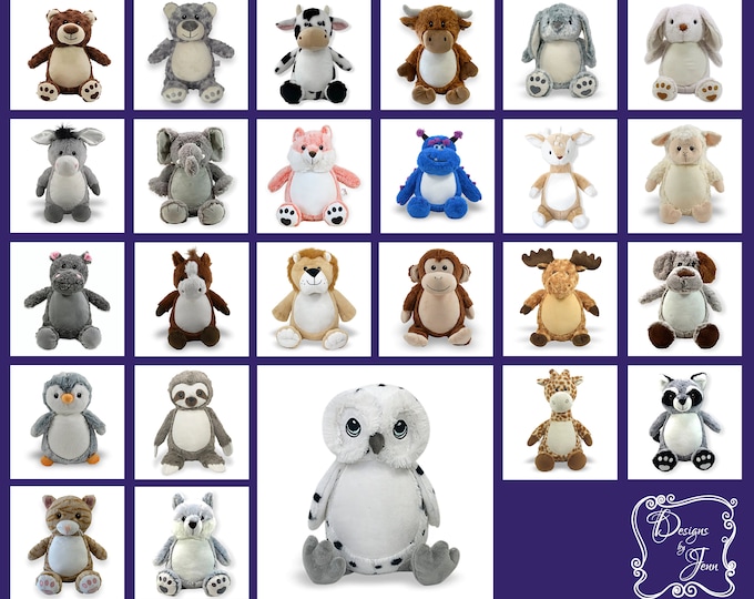Owl Personalized Stuffed Animal - Personalized Birth Stats Stuffed Animal - Monogramed Stuffed Animal - Embroidered Animal w/Name -Keepsake
