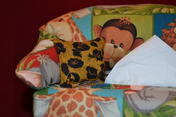 Jungle Animals Couch Tissue Box Cover Kleenex Box Cover Etsy