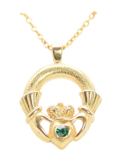 Irish Celtic Claddagh Irish Promise Necklace