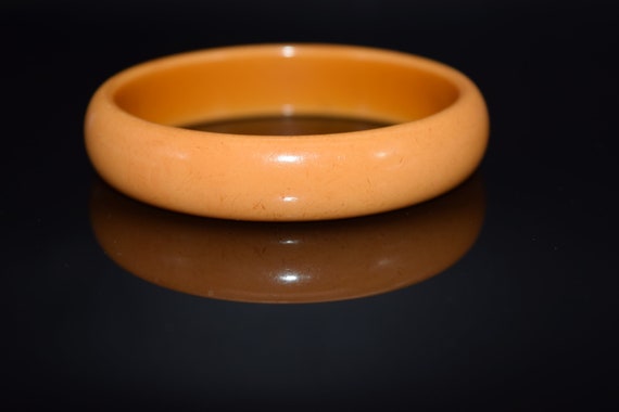 Vintage Bakelite Bangle Bracelet , Butterscotch Ba