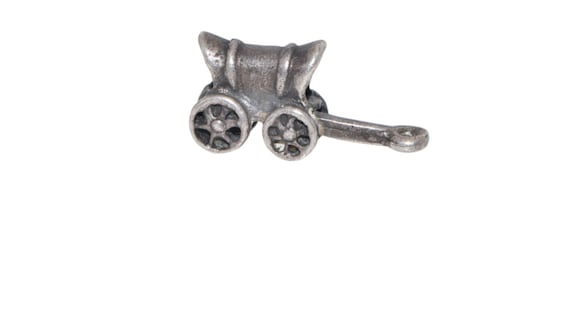Vintage Sterling Silver Conestoga Wagon Charm, Covered Wagon Pendant