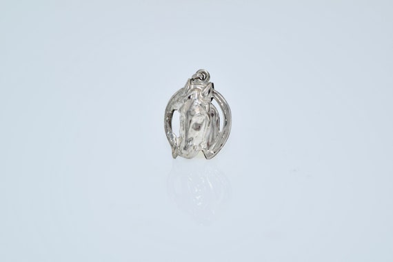 Vintage Sterling Silver Horse Shoe Charm, Lucky H… - image 1