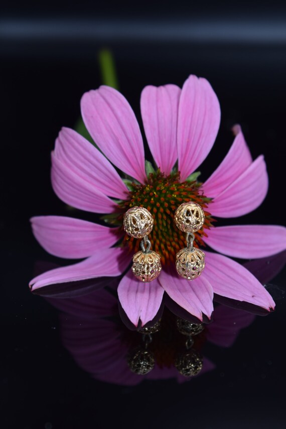 Vintage Gold Dangle Earrings, Napier Signed - image 5