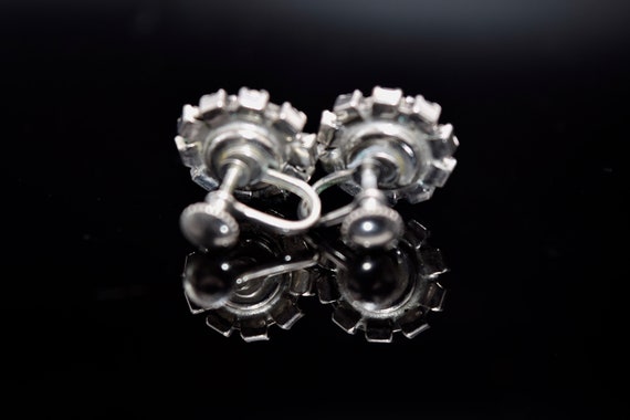 Vintage Clear Rhinestone Earrings, Wedding Jewelry - image 4