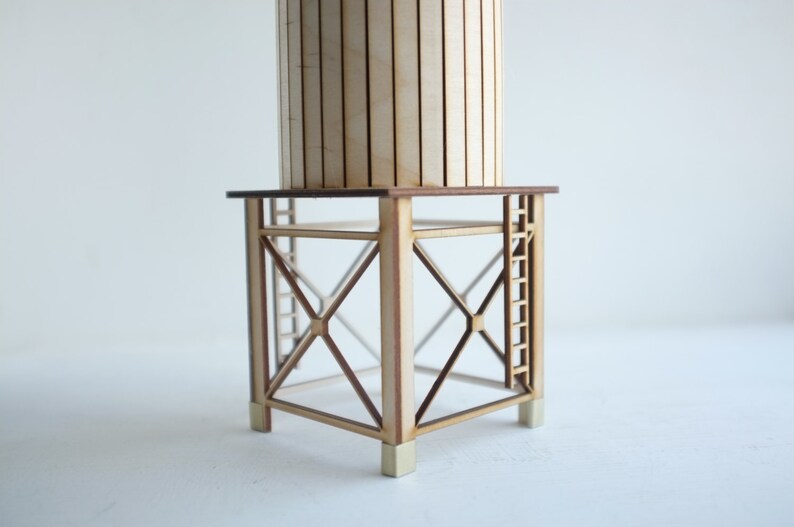 NYC water tower 2 tabletop wooden water tower gold Etsy