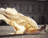 Long Wedding Dress with Very Long  Puddle Train, Romantic wedding gown, Classic bridal dress, Custom dress, Rustic gown