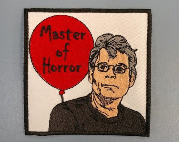 Horror Master Author Embroidered Patch, King Fan Iron On Patch, Great American Literature Patch, Book Nerd Patch