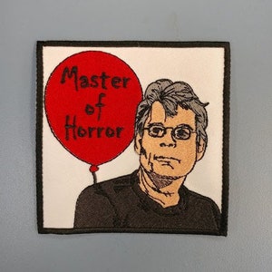 Horror Master Author Embroidered Patch, King Fan Iron On Patch, Great American Literature Patch, Book Nerd Patch