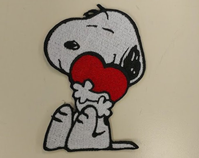 Valentine Dog Patch, Cartoon Beagle Heart Patch, Cute Puppy Patch