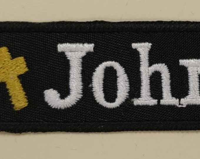 John 3:16 Embroidered Patch,  Scripture Iron On Patch