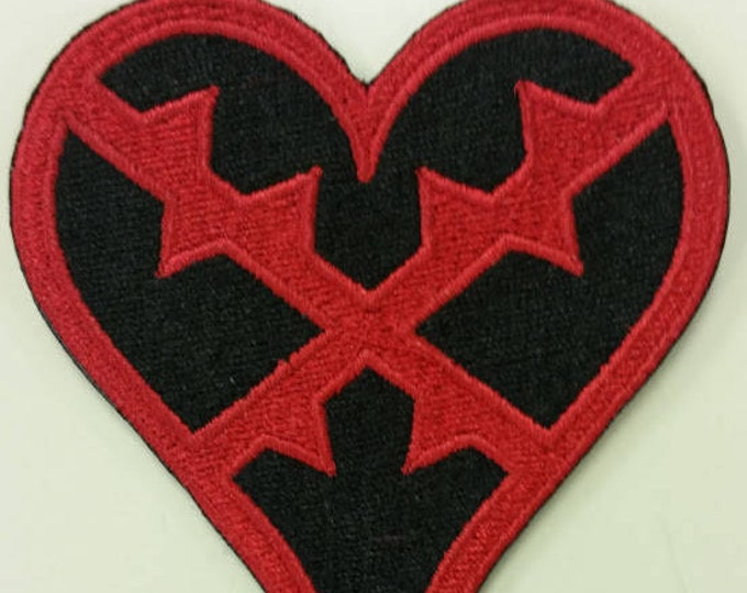 Heartless Video Game Inspired Embroidered Patch,  Heartless Iron on patch, Gamer patch