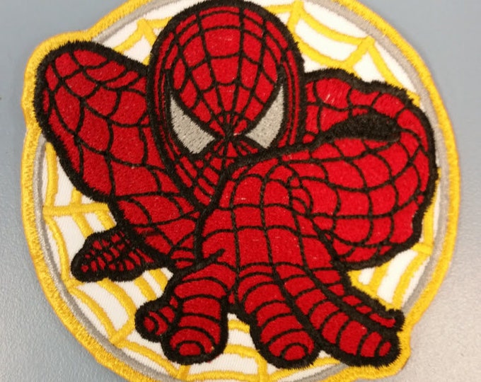 Superhero Embroidered Patch,  Spider Guy iron on patch,  Comic Hero Embroidered patch