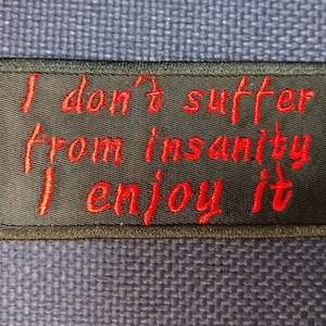 Biker embroidered patch, Funny saying motorcycle patch