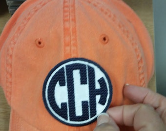 Personalized Initials Patch in Chevron Circle Font, Embroidered Initials Patch with Adhesive Back, Applique Circle Font Patch, Chevron Patch