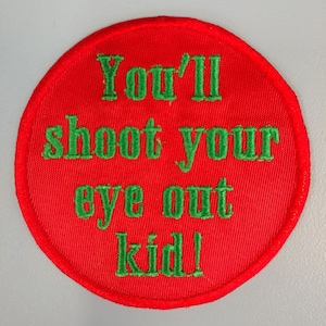 Christmas Movie Saying Iron On Patch, Embroidered Christmas Patch