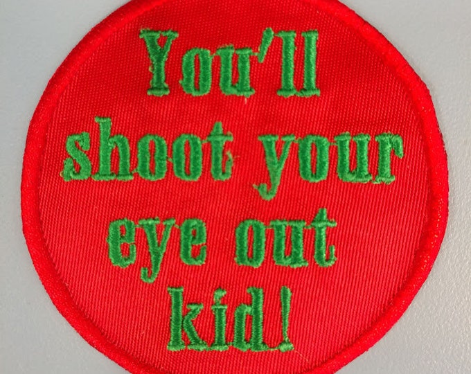 Christmas Movie Saying Iron On Patch, Embroidered Christmas Patch