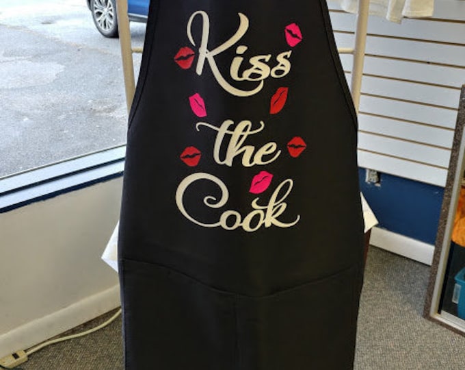 Kiss The Cook Apron, Valentine's Day Kiss Cook Apron