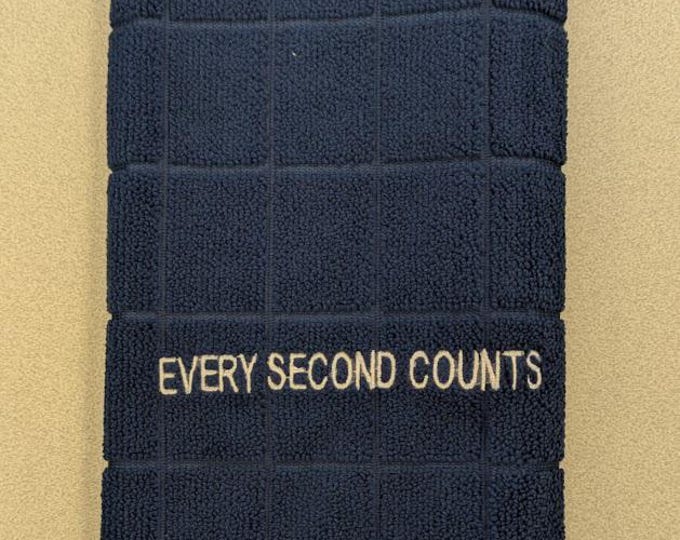 Every Second Counts Embroidered Kitchen Towel