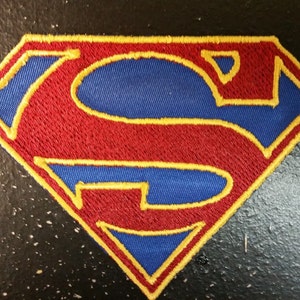 Female Superhero Inspired Embroidered Patch, Superhero Inspired Embroidered Patch, Comic book hero patches, S Patch