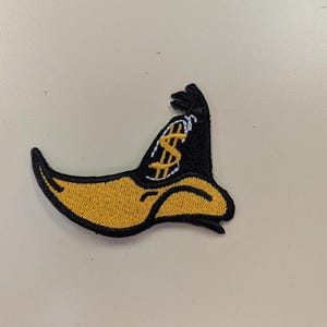Cartoon Duck Dollar Eyes Embroidered Patch