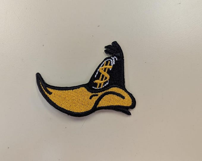 Cartoon Duck Dollar Eyes Embroidered Patch