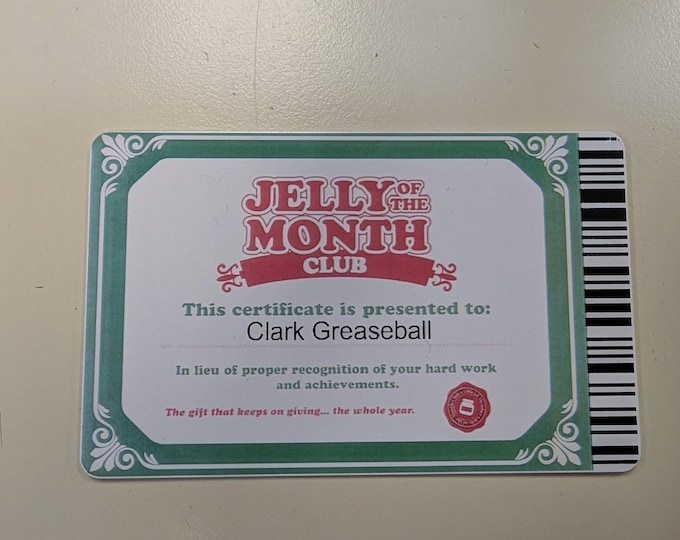 Christmas Funny Jelly Month Card