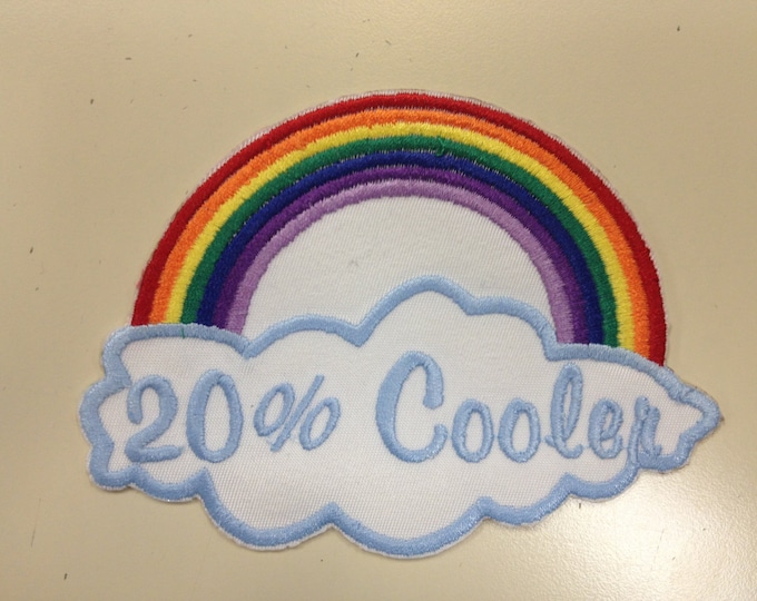 Rainbow 20% cooler embroidered patch