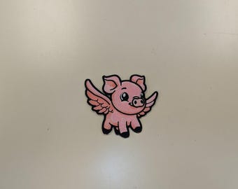 Flying Pig Embroidered Patch