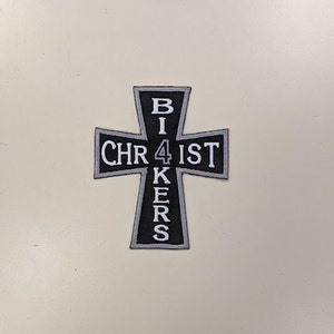 Christian Motorcycle Rider Embroidered Patch