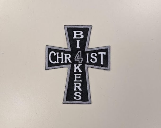 Christian Motorcycle Rider Embroidered Patch