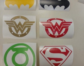 Superhero Car Decals, Superhero Vinyl Decals Laptop, Superhero Inspired Decals