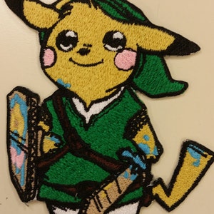 Patch brodé joueur croisé, personnage de dessin animé anime et personnage de jeu elfe mashup fer sur patch, patch fandom