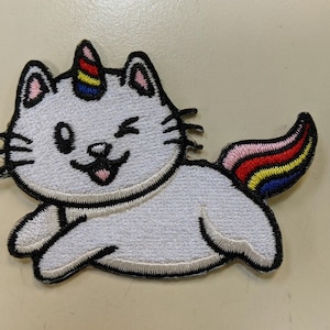Unicorn Kitty Embroidered Patch