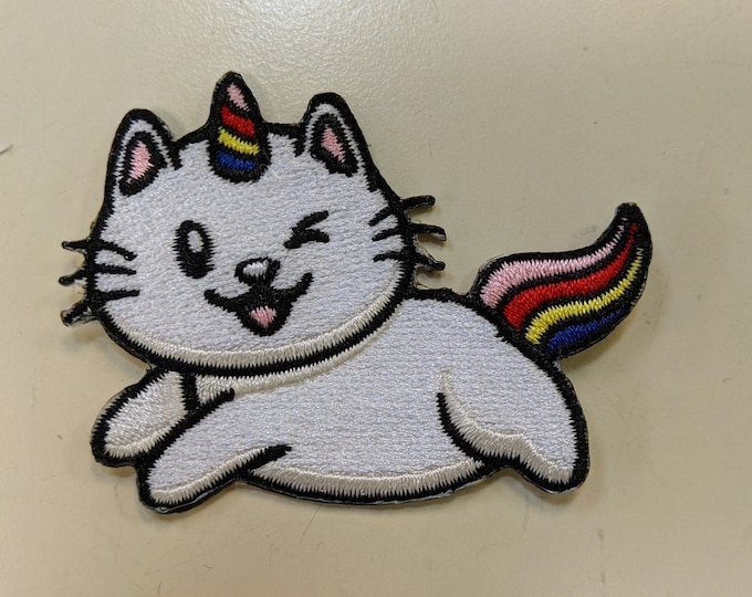 Unicorn Kitty Embroidered Patch