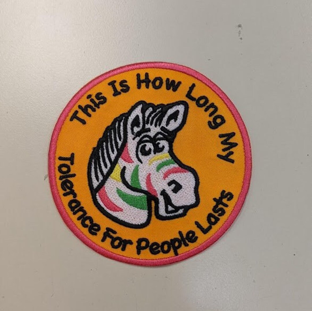 Parody Gum Zebra Embroidered Patch - Etsy