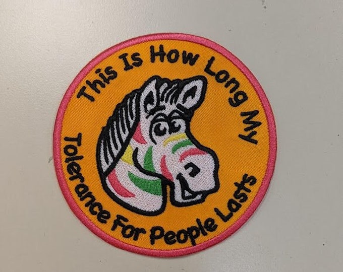 Parody Gum Zebra Embroidered Patch