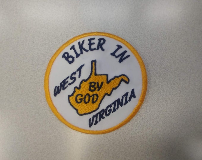 West Virginia Biker Motorcycle Rider Embroidered Patch