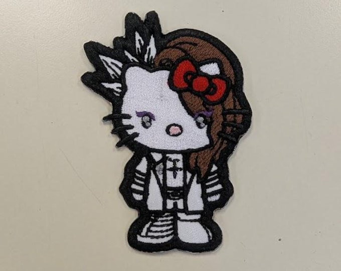 Goth Kitty embroidered patch
