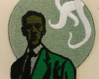 Horror Great Embroidered Patch, Cthulhu Author Iron On Patch, Literature Horror Writer Patch