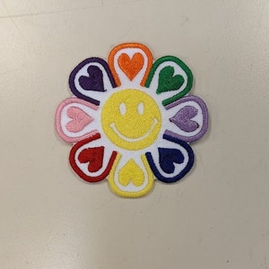 Hippie Hearts Embroidered Patch
