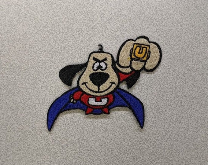 Cartoon Dog Superhero Embroidered Patch