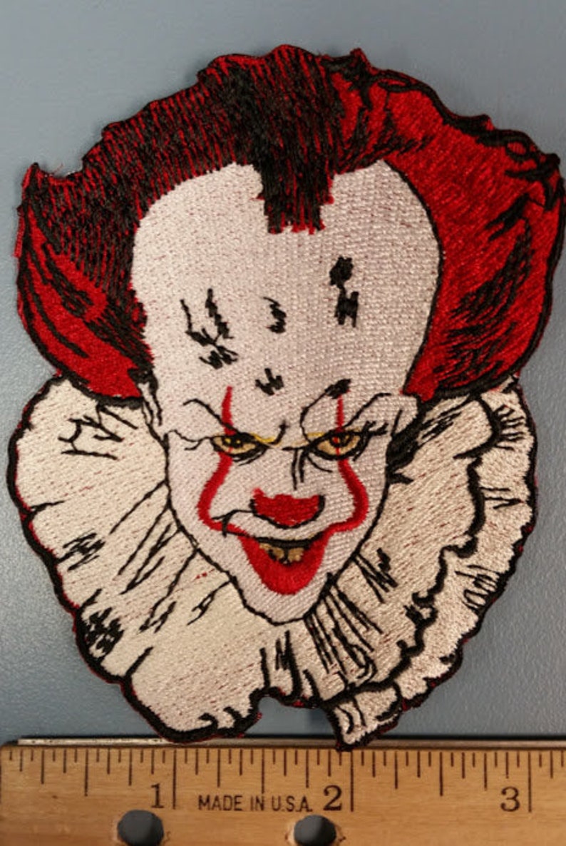 Scary Clown Embroidered Patch, Horror Clown Patch, Clown Iron on