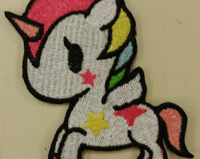 Rainbow Unicorn Embroidered Patch,  Cute Unicorn Iron On Patch