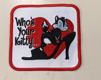 Who's Your Kitty Funny Embroidered Patch