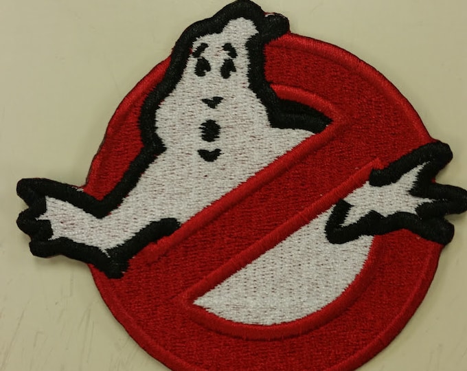Ghost Fighter Iron On or Sew On Embroidered Patch, Cosplay Patch, Ghost Embroidered Patch, Fun Novelty Patch