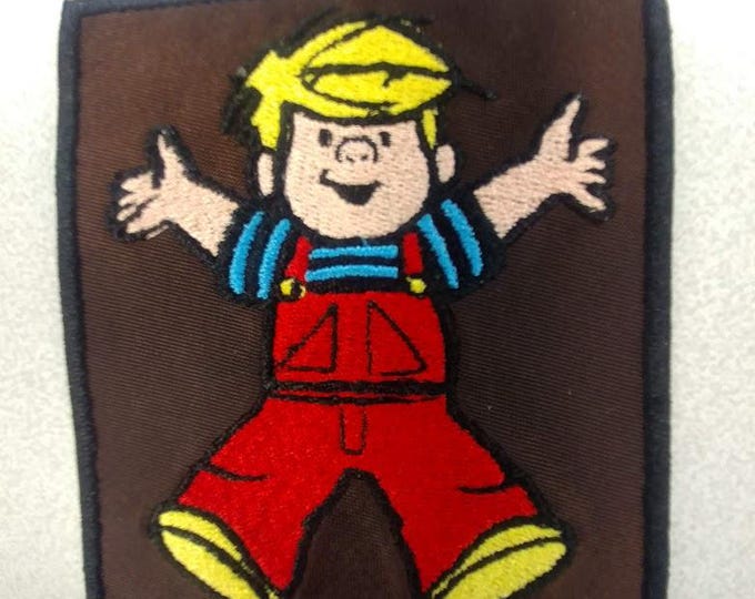 Mischievous Cartoon Boy Embroidered Patch