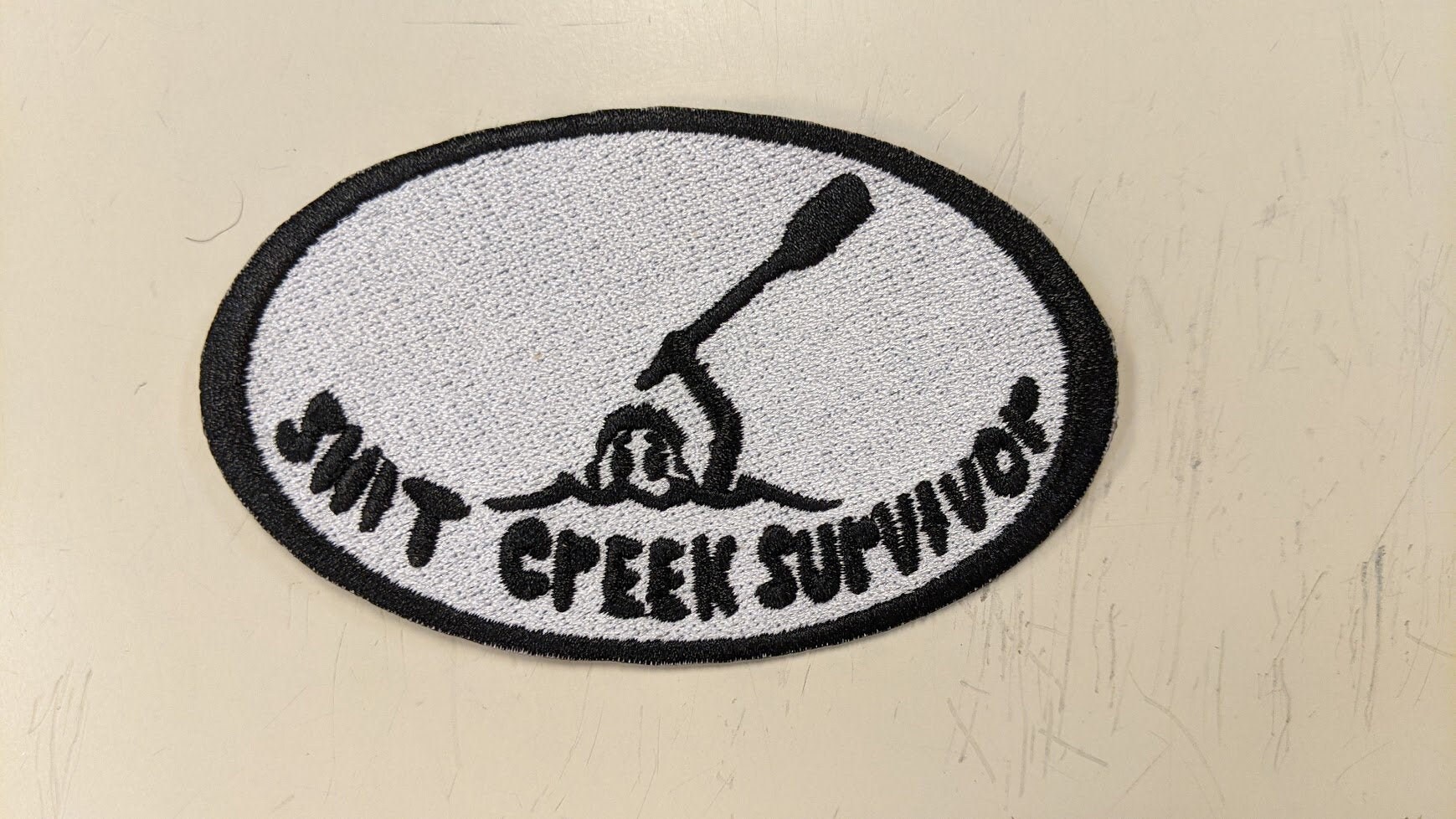 Funny Embroidered Patch, Shit Creek Survivor Patch