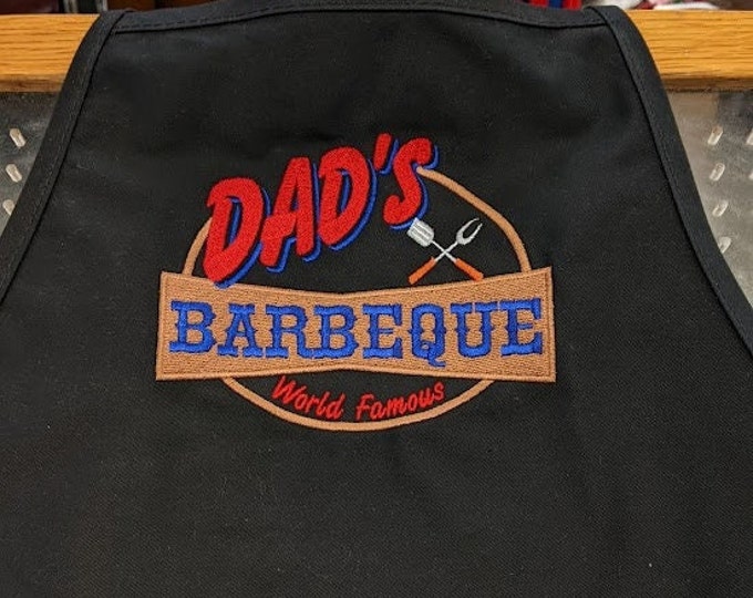 Dad's BBQ Apron,  Father's Day gift BBQ apron