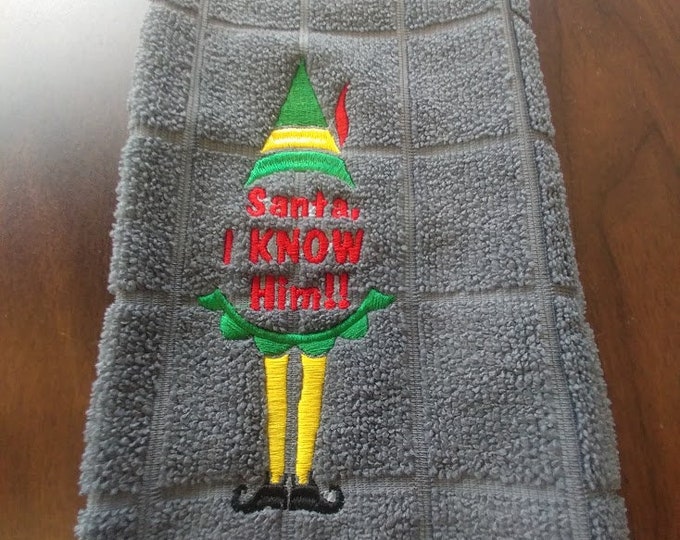 Christmas Santa's helper Kitchen Towel